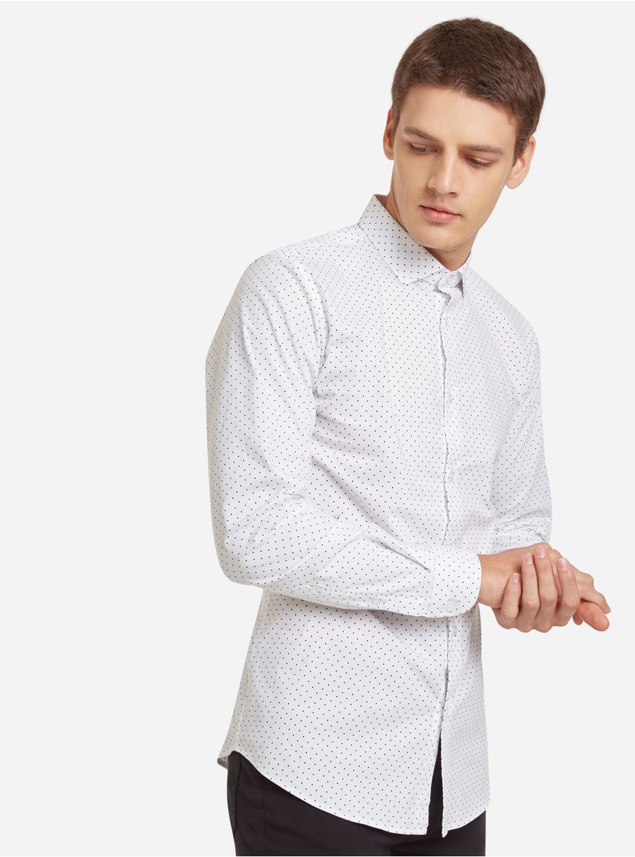 camisas blancas hombre manga larga