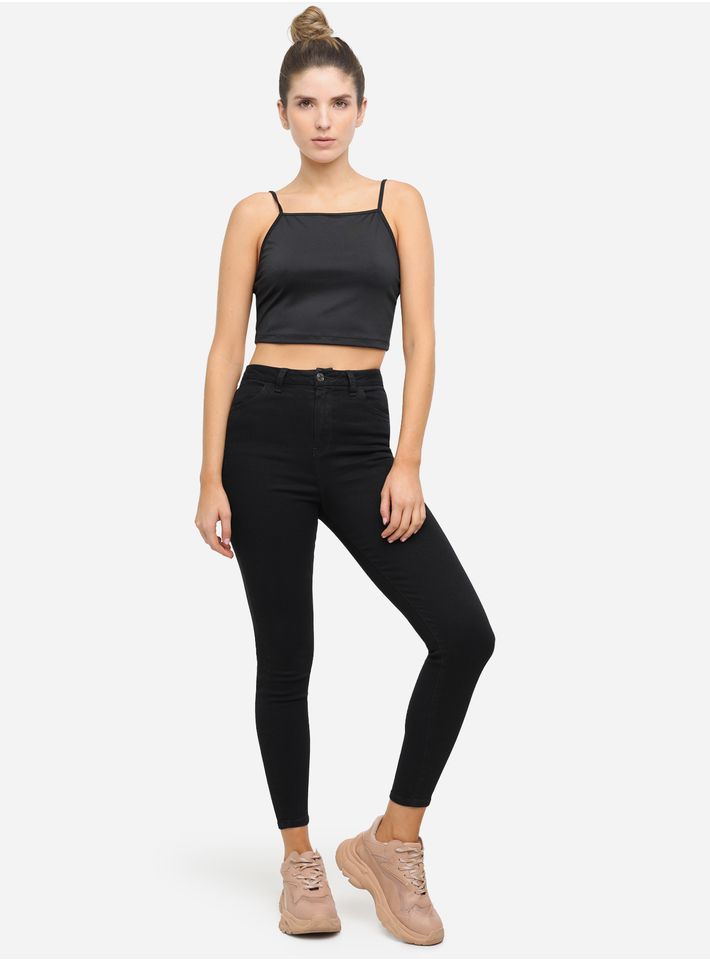 Jean skinny clásico para mujer Color Negro, Talla 10