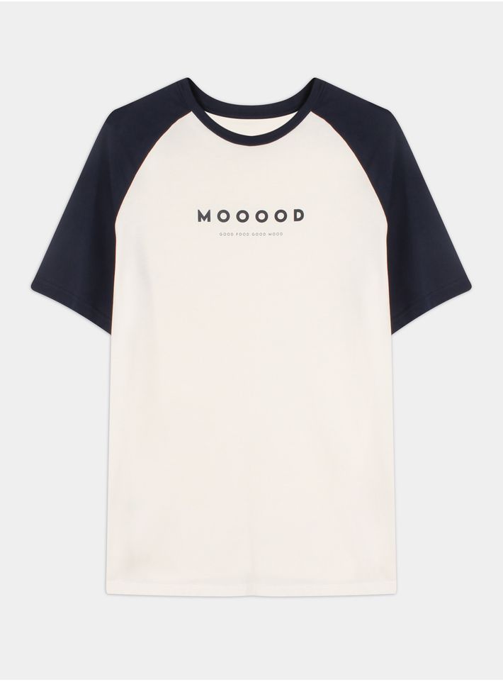 Camiseta Pijama Mooood Color Crudo, Talla S