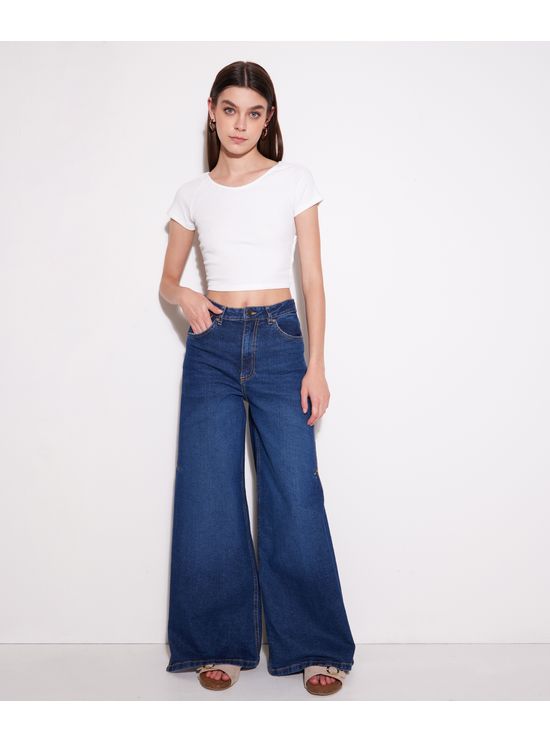 Mujer Jeans. Tela Denim Ropa Azul Para Las Niñas Elegante Jeans
